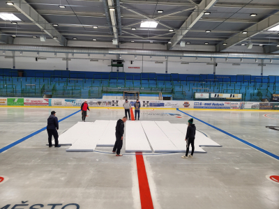 Šablona - logo na ledové ploše #15