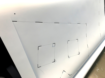 Šablona - logo na ledové ploše #1